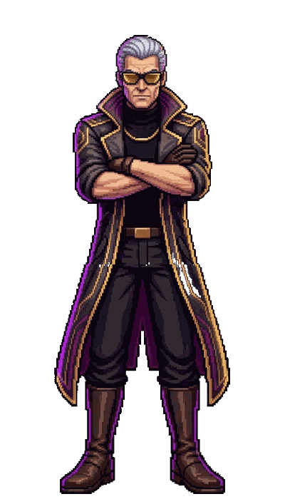 Pixel-art postava na druhom mieste